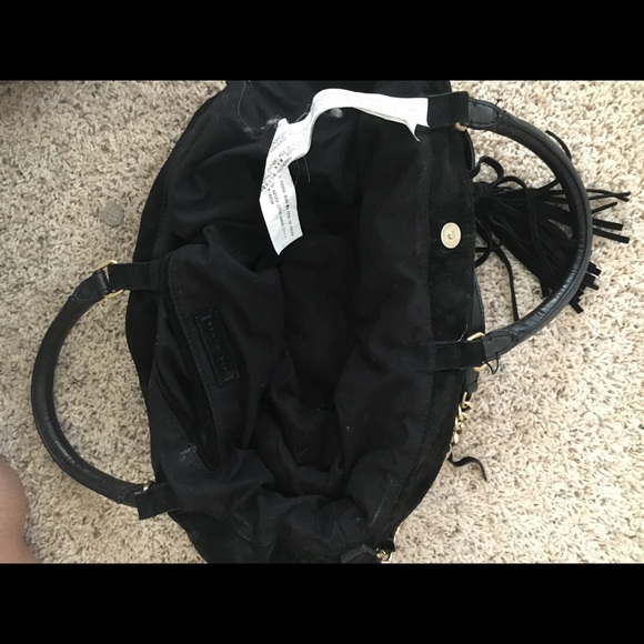 Zara suede leather bag with gold hardware - Picture 4 of 7